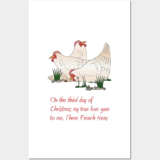 Three French Hens Posters and Art